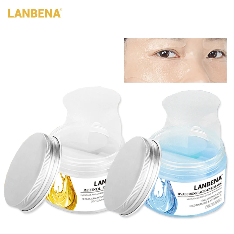 

LANBENA 50Pcs/Bottle Gold Collagen Eye Mask Anti-Wrinkle Eye Patch Eyes Black Circles Dark Circles Patch Anti Cernes Skin Care