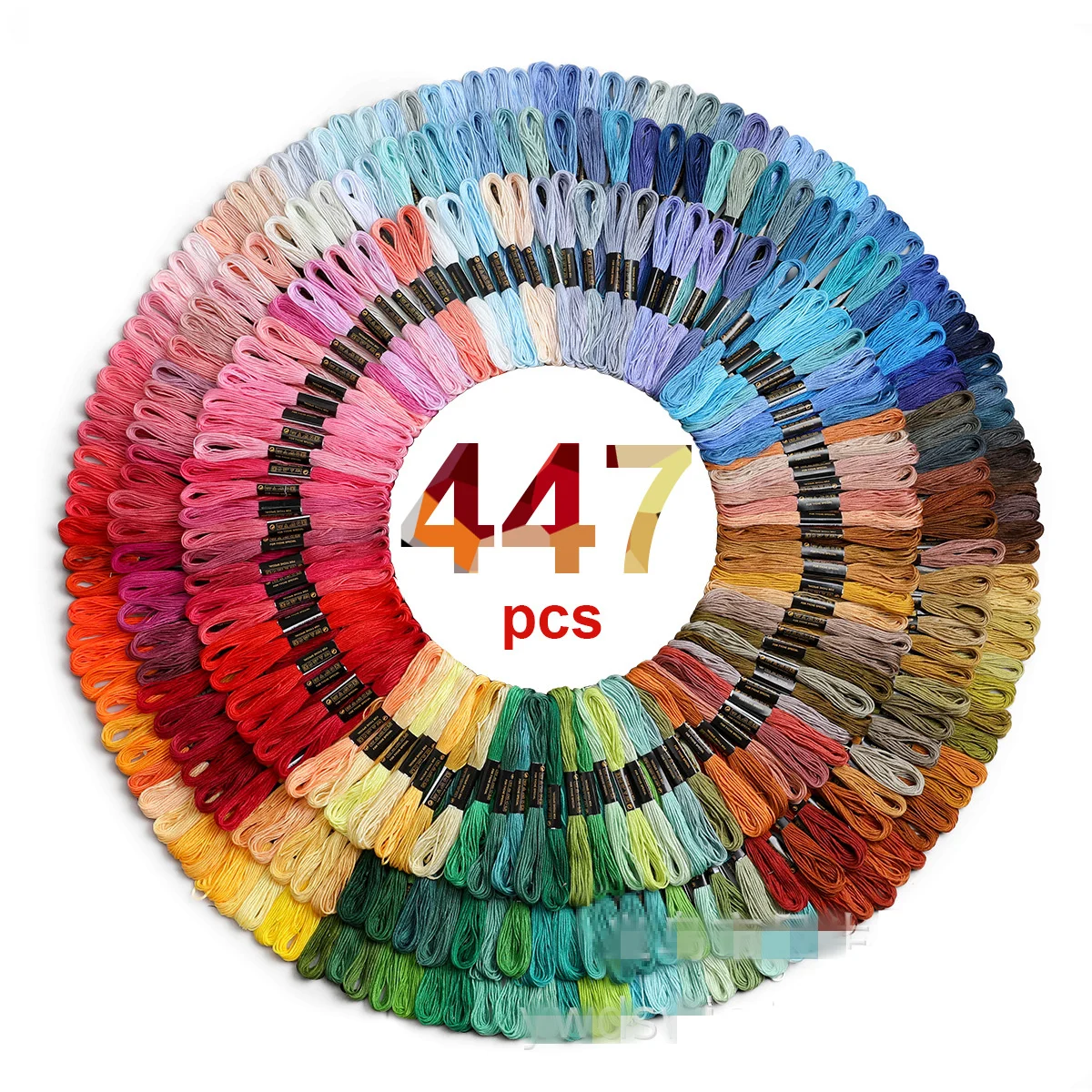 

447 pieces Cross Stitch Threads All Different Color Embroidery Thread Skeins Craft Dofferent Gradient Color Thread 8Meter Each