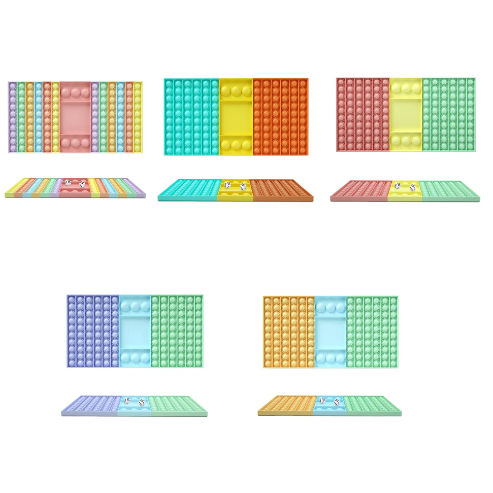 

Silicone Chessboard Shape Push Bubble Art Decor Autism Puzzle Relaxing Reliver Anti-Stress Fidget Toy Adult Kids Game Gift 1pc