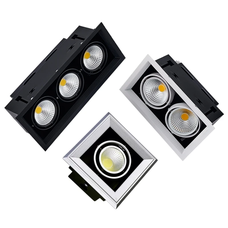 MR16 10W 20W 30W COB даунлайт с регулируемой яркостью теплый белый натуральный холодный