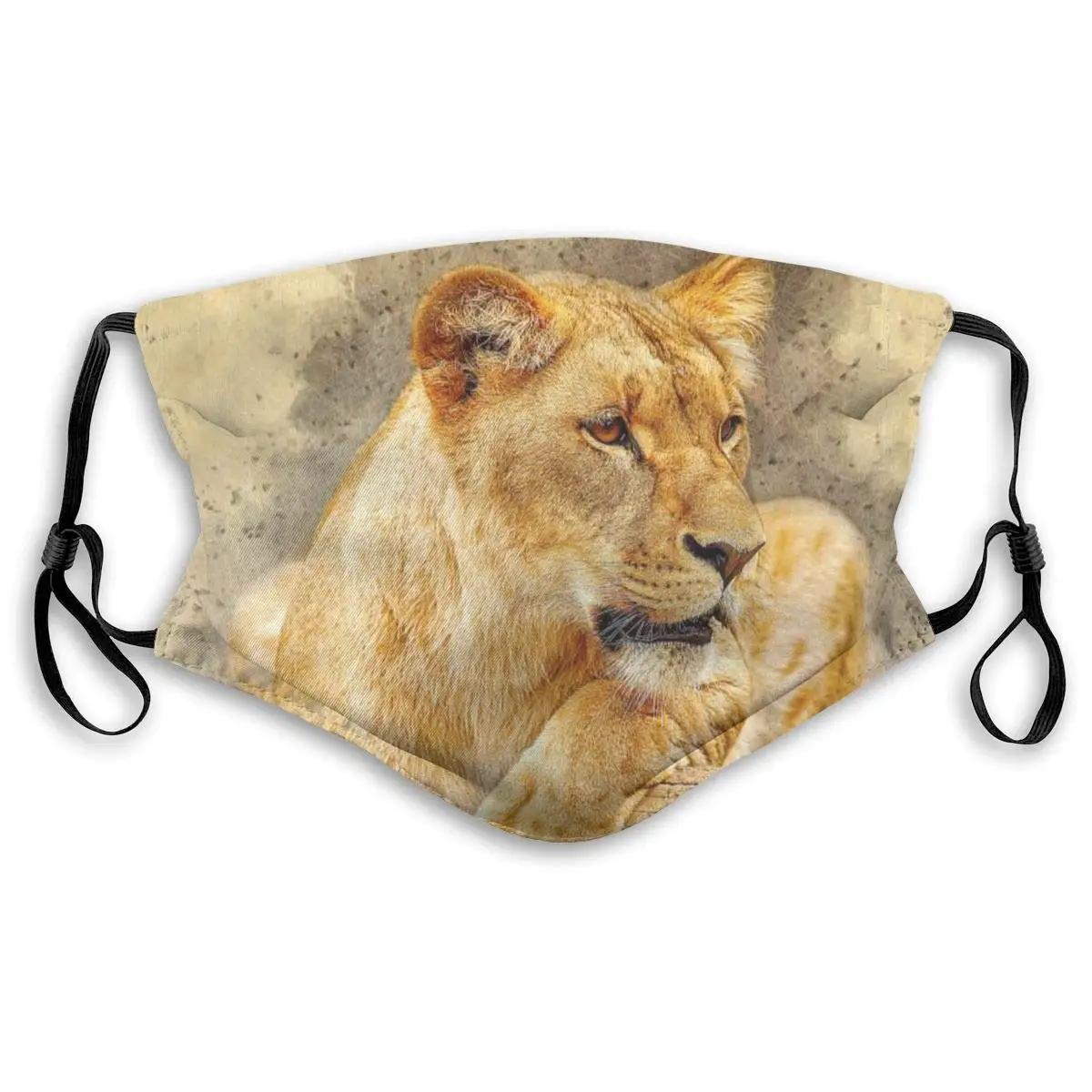 

Africa Lion Washable Reusable Mask, Anti Dust Half Face Mouth Mask For Kids Teens Men Women With Adjustable Ear Loops