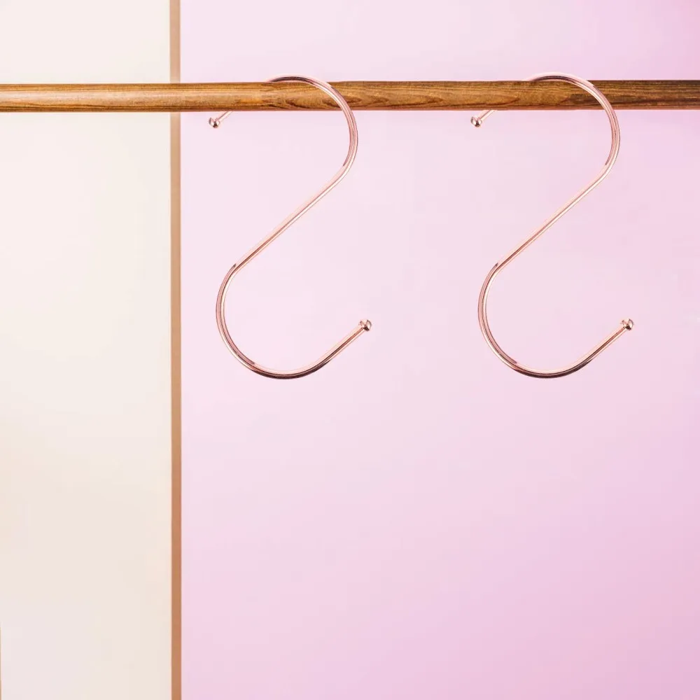 

12Pcs Iron Shape Hooks Handy Hooks Wardrobe Clothes Hooks Hanging Hooks