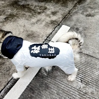 Dog White Дождевик для собак, дождевик для больших собак, Одежда для питомцев, щенок доберман, лабрадор, водонепроницаемая Золотая куртка для ретривера, товары для домашних животных - Цвет: Dog White