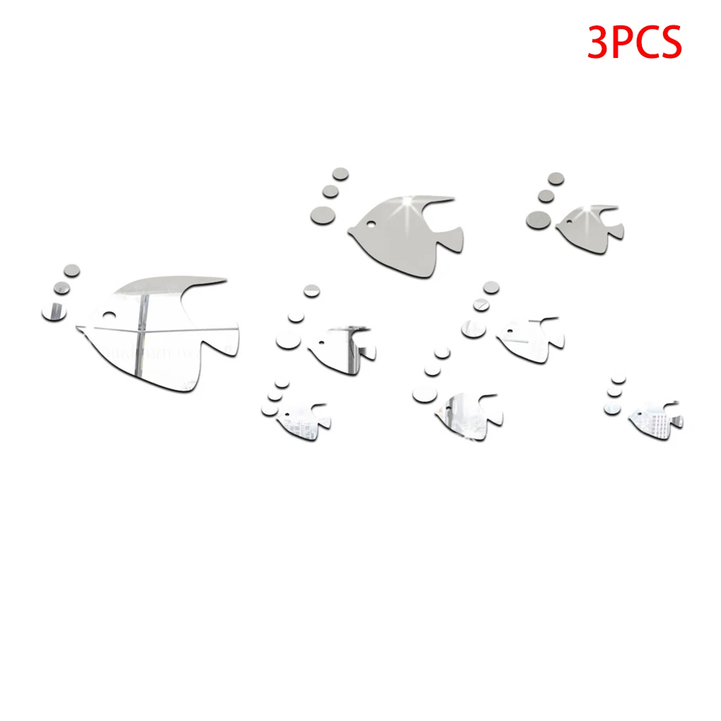 

3 шт. новые съемные зеркальные настенные 3d-наклейки