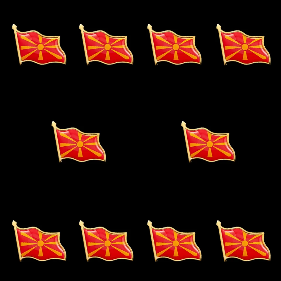 10 шт. эмалированные булавки в стиле Республики Македония | Дом и сад