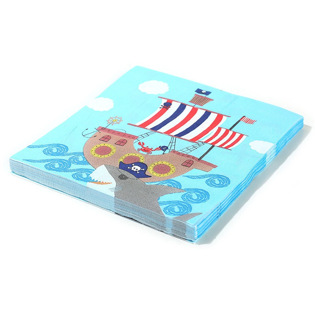 New Shark Baby Party Tableware Set Cartoon Cute Animal Paper Cup Plate Towel Children's Birthday Decoration | Дом и сад