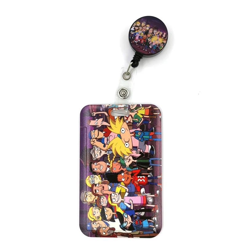 

Funny Cartoon Characters Fashion Women Card Holder Lanyard Colorful Retractable Badge Reel Nurse Doctor Student Exhibition