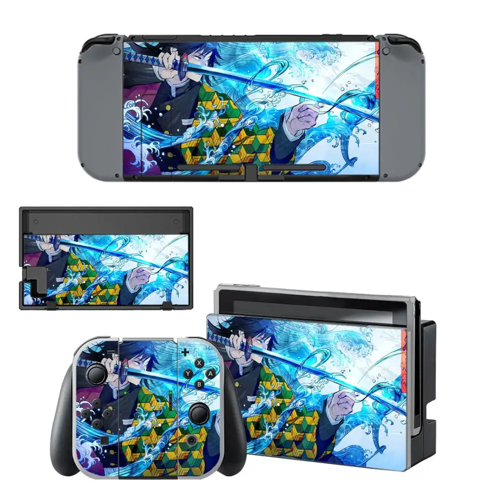 Demon Slayer: Kimetsu no Yaiba Skin Nintend Switch Sticker for Nintendo Switch Full Set Faceplate Stickers Console Joy-Con Dock