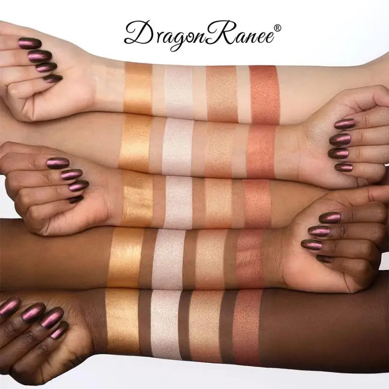 4 цвета яркие румяна блестящая жемчужная пудра тени для век профессиональная