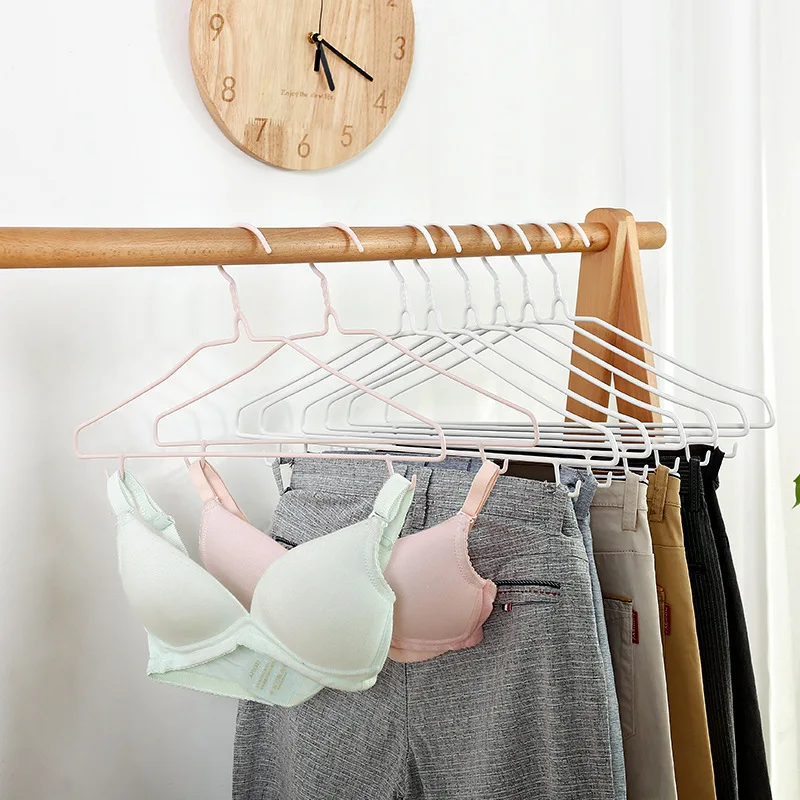 

10Pcs High-Quality Rubber&Stainless Steel Coat Hanger Outdoor Clothes Hanger Clothes Hanger Drying Clothes Rack Non Slip Hanger