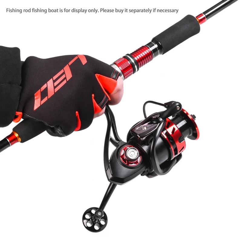 

LEO Fishing Gloves Winter Sport Leather Fishing 3 Half-Finger Gloves Soft Anti-Slip Elastic Fishing Gloves for Camping