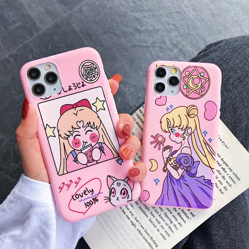 Cute Cartoon Sailor Moon Phone Case For Apple iPhone 11 pro max X Xs Max XR 5s 6 6s 7 8 Plus SE 2020 Japan Anime Girl cover |