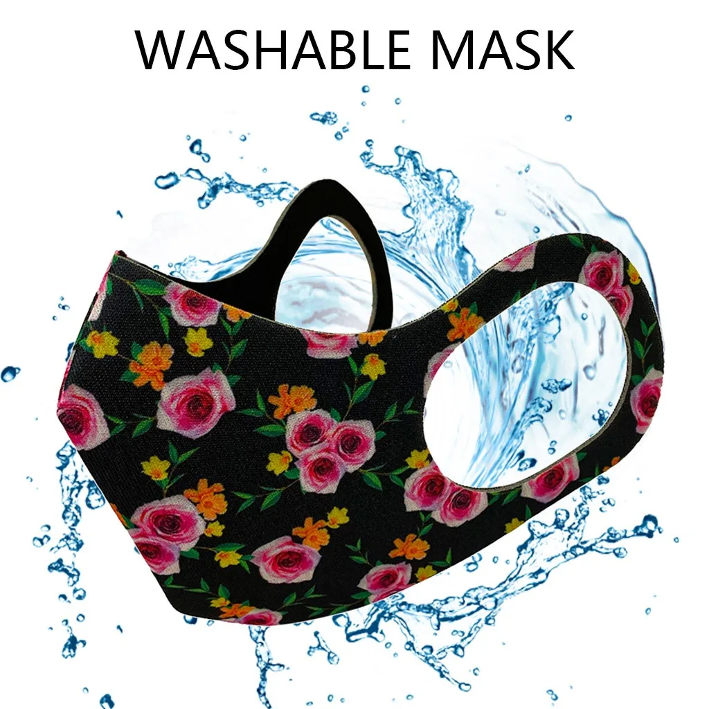 

Face Mask Outdoor Windproof Dustproof Breathable Cycling Print Colorful 3PCs Cosplay Washable Reutilisable Carbon Mouth Masks
