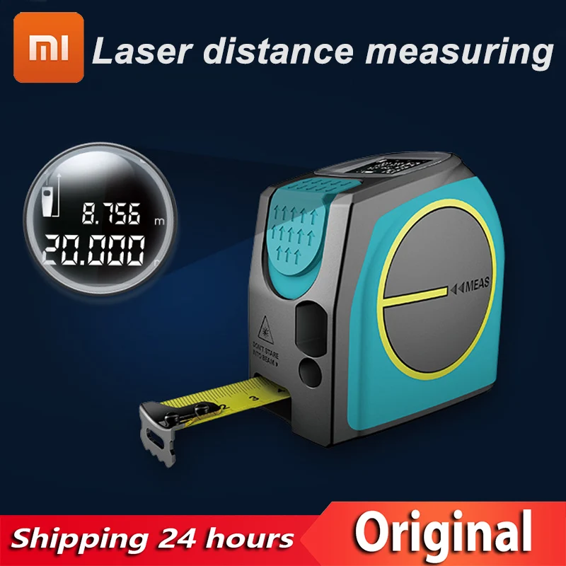 

Лазерная рулетка Xiaomi Mileseey DT10 2-в-1, цифровой лазерный дальномер с ЖК-дисплеем, магнитным крючком