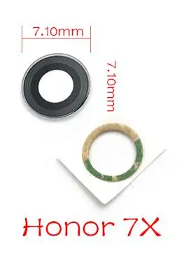 Honor 7X Black 2 шт./лот, для huawei honor 6X 7X 8X Y7 Pro Prime Y6 Y9 P20 P30 Lite GR5 задняя камера стекло объектив с клеем - Цвет: Honor 7X Black