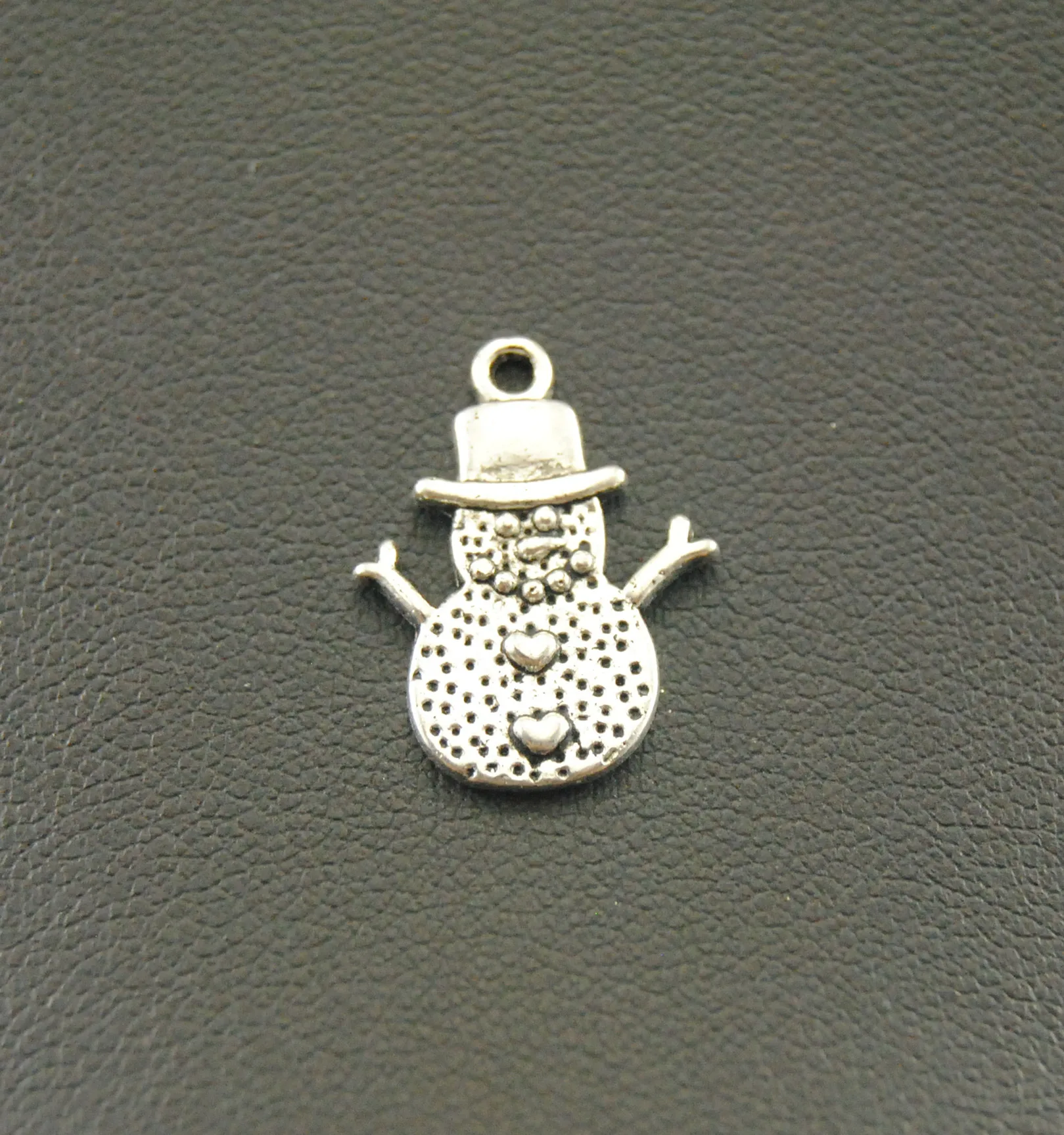 50 шт. Тибетский серебристый цвет Рождественские Подвески Снеговик для