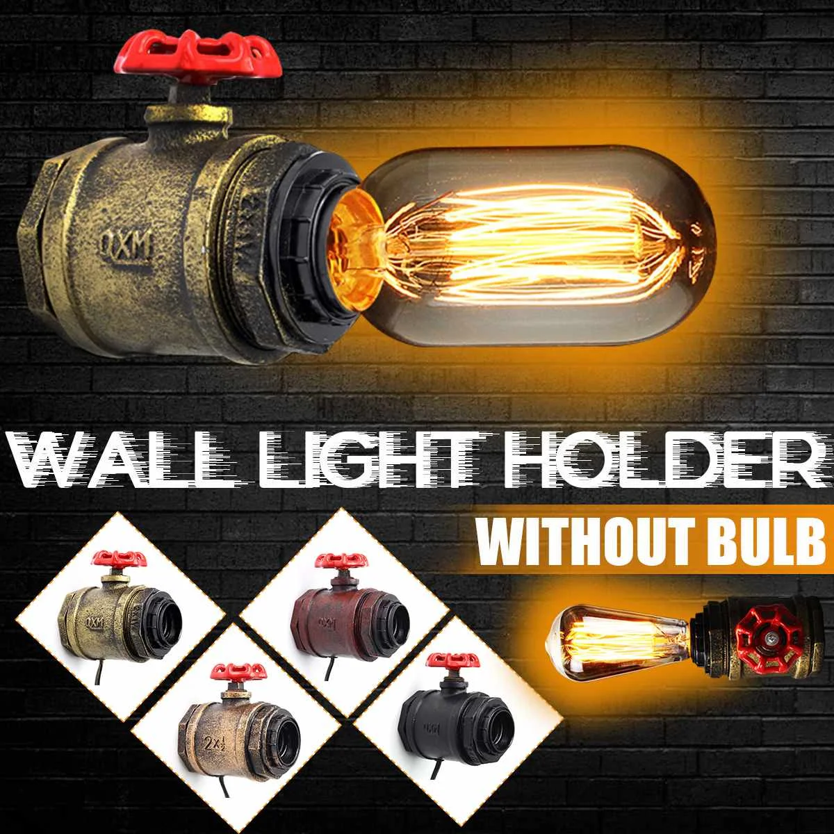 

Retro E27 110-240V Classic Kerosene Lamp Wall Light Sconce Holder Portable Lights Adornment Bar Club Coffee Shop Restaurant