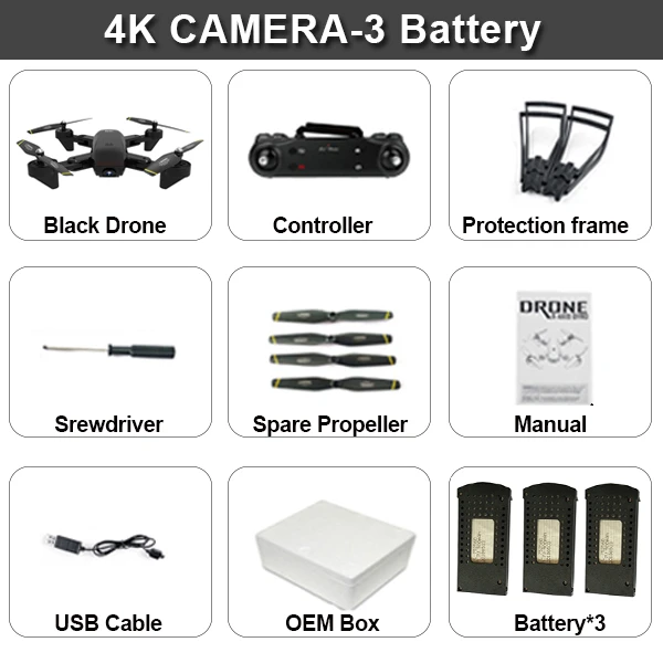 4K Black 3B SG700D 4K Квадрокоптер Дрон Дроны с камерой Hd мини Дрон Rc вертолет игрушки профессиональный Дрон Com камера Квадрокоптер гоночный - Цвет: 4K Black 3B