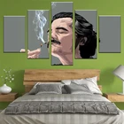 Картина в рамке Пабло Эскобара, винтажная Печать на холсте, настенное украшение для дома и комнаты, 5 шт., знаменитая художественная живопись