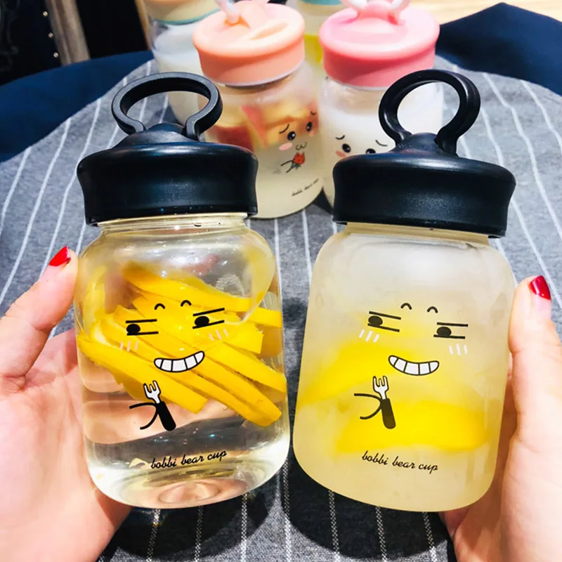 Креативная Милая бутылка для воды девочек студентов детей Kawaii прозрачная