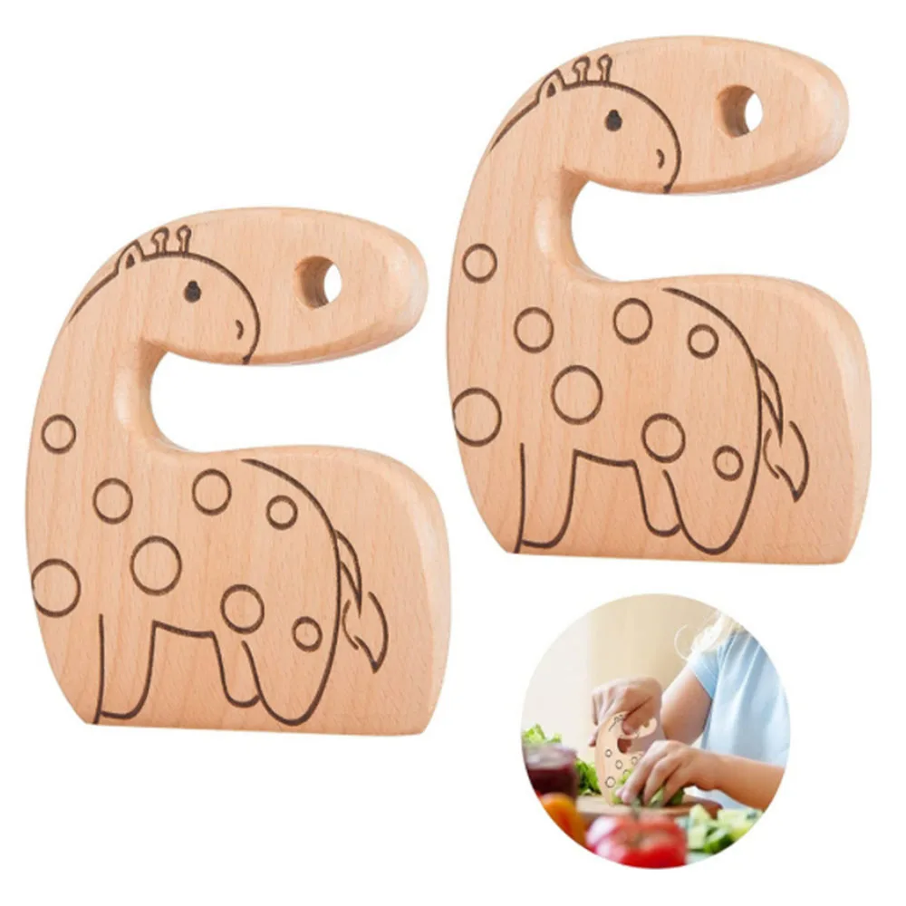 

Wooden Kids Cutter Cute Shape Kitchen Tool For Cutting Veggies Natural And Environmental Protective Cute Gifts For Children