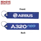 Брелок с вышивкой снять перед полетом аэробус A320, специальный ярлык, авиационный брелок для подарка, кольцо для ключей от производителя, бижутерия