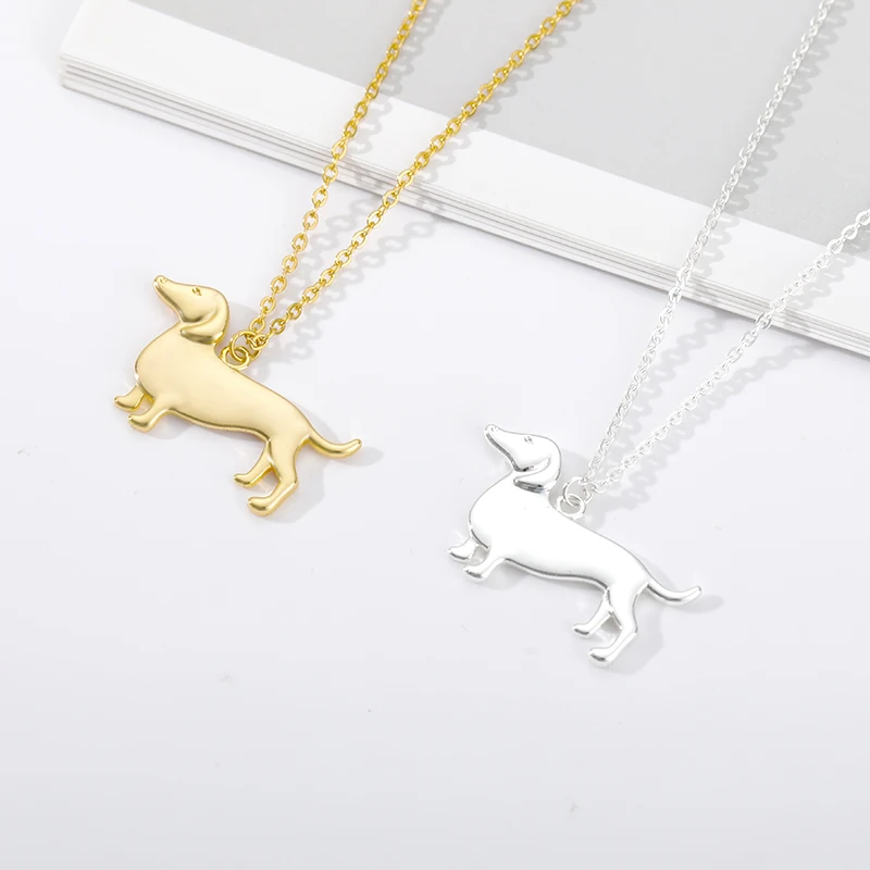 

Dachshund Dog Necklace For Women Stainless Steel Cute Animal Aesthetics Dog Choker Pendant Necklace Jewelry Gifts Bijoux Femme