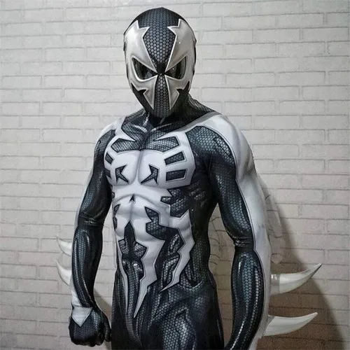 2099 Мигель О 'Хара Человек-паук косплей супер герой Человек-паук костюмы полный тело зентай костюм взрослый человек комбинезон с длинным рукавом Комбинезоны - Цвет: Серый