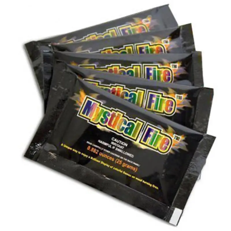 

150g Coloured Flames Mystical Illusion Tricks Pyrotechnics Fireplace Pit Patio Professional Magician Pyrotechnics Party Supplies
