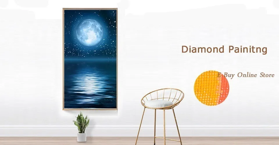 Алмазная вышивка huacan Moon DIY алмазная живопись пейзаж полная дрель квадратная картина Стразы 5D мозаика море