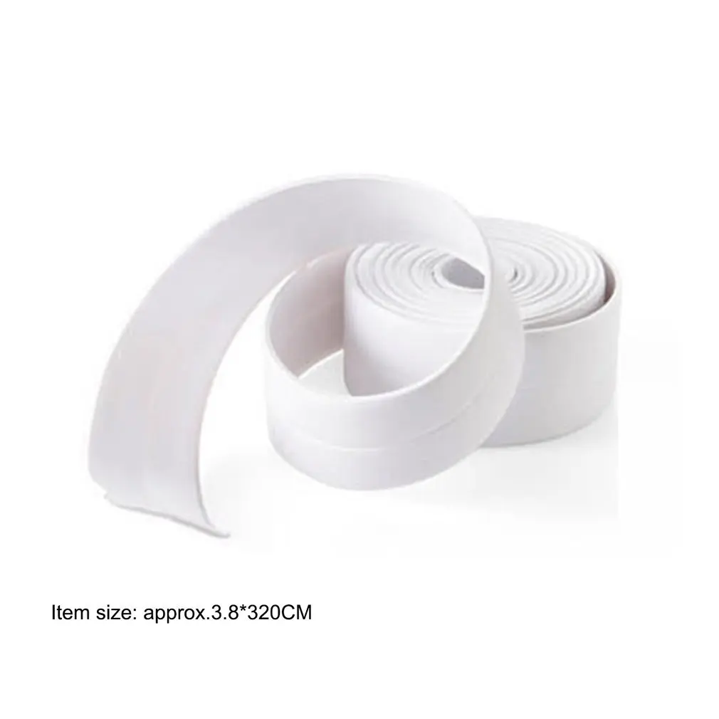

3.2mx3.8cm Mildew Resistant Kitchen Sealing Strip Waterproof Bathroom Wall Stickers Self Adhesive Bath Sealing Strip