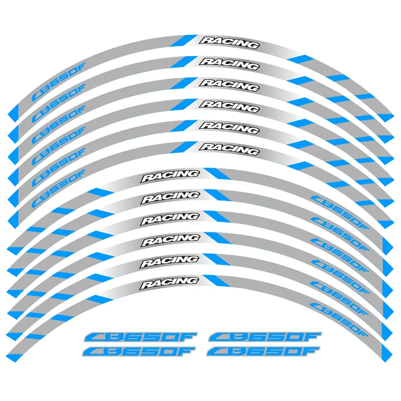 Новинка высокое качество 12 шт. подходит для колеса мотоцикла наклейка полоса