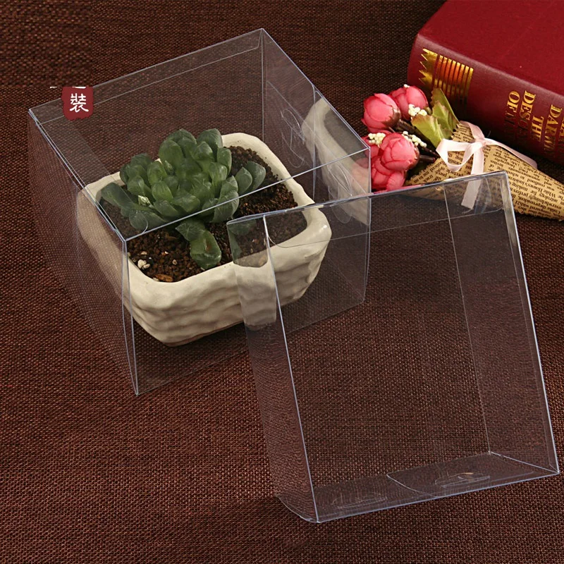 

8*W*8cm Clear Square PVC Box Transparent Plastic Carton Wedding Candy Box Party Supplies Products Diaplay Box Packaging Gift Box