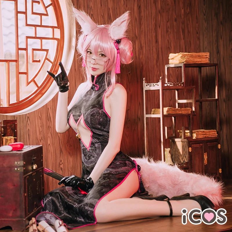 Игра Fate Grand Order tamamo no Mae костюмы для косплея платье Ципао "Лиса" Koyanskaya Secretary Карнавальная одежда для ролевых игр на Хэллоуин