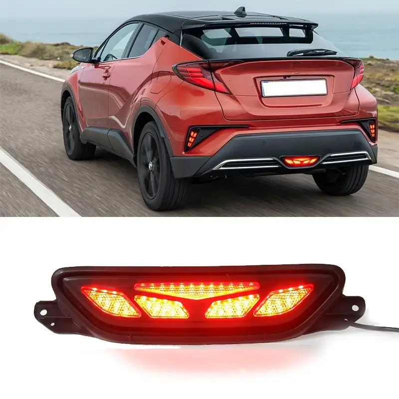 

For Toyota C-HR CHR 2016-2021 LED Reflector Rear Bumper Tail Light Brake Signal