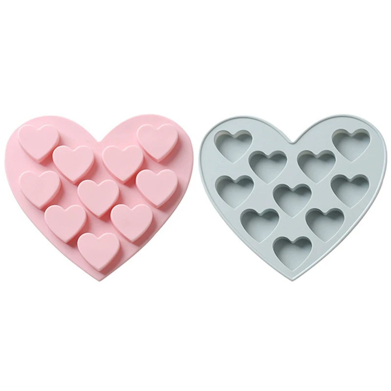 

6 With Three-dimensional Small Love Silicone Cake Mold, Used For Baking Sponge Chiffon Mousse Dessert Cake Mold Food Grade
