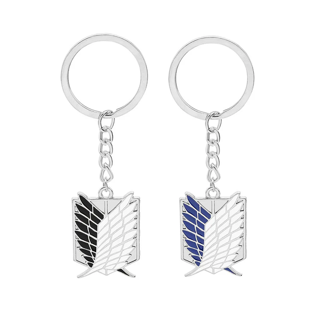 

Anime Attack On Titan Keychains Scout Legion Key Ring Wings of Liberty Freedom Figure Pendant Vintage Jewelry Kawaii Kids Toys