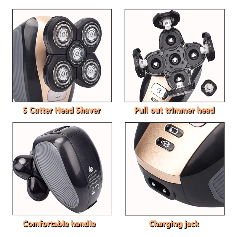 5 в 1 аккумуляторная бритва с пятью плавающими головками | Бытовая техника