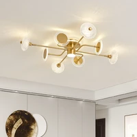 odysen art deco copper ceiling chandelier creative glass living room bedroom decoration lighting fixture wall lamp