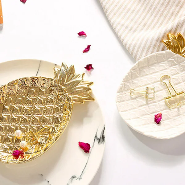 

Pineapple Ceramic Storage Tray Pineapple Jewelry Pallet Food Pallet Dry Fruit Plate Home Decoration Plate