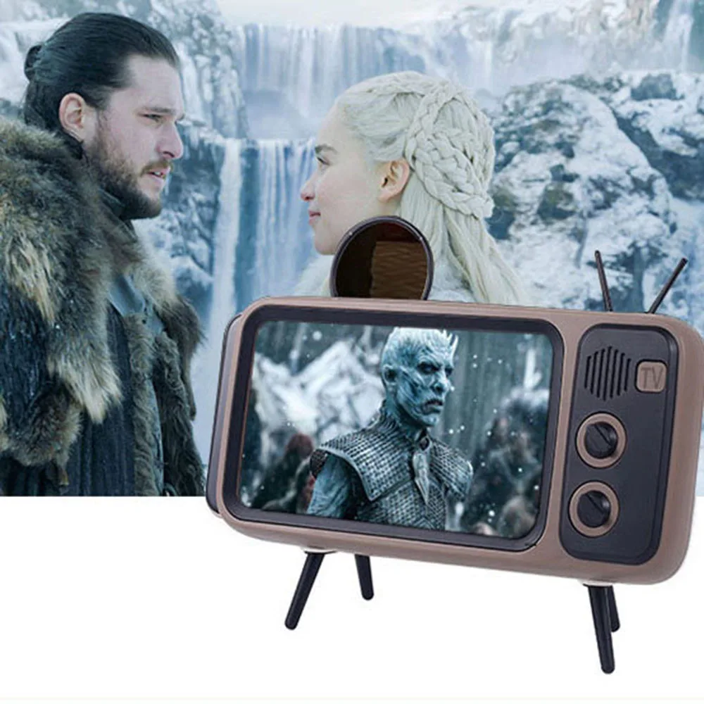 Портативный Новый Ретро ТВ смартфон кронштейн карты Bluetooth динамик открытый