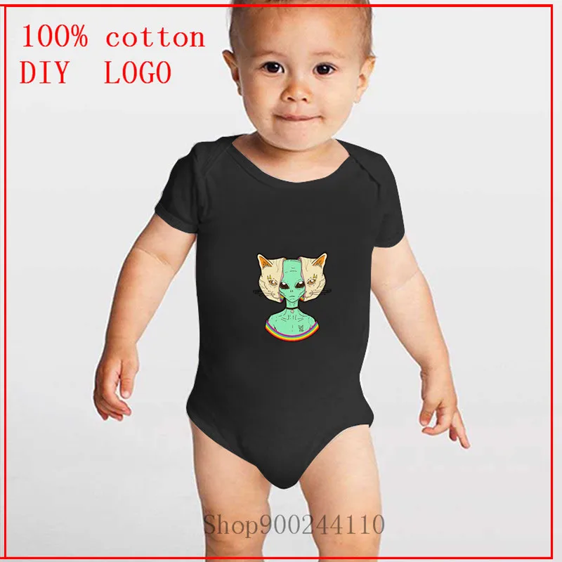 

Summer Baby Rompers Newborn ALIEN CAT Baby Boy Girl Romper Short sleeve Jumpsuit Clothes Bodysuits Baby Cotton Outfits