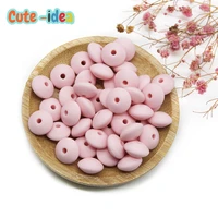 cute idea baby silicone lentils beads 100pcs baby abacus lentils teething beads infant pacifier chain care toys accessories gift