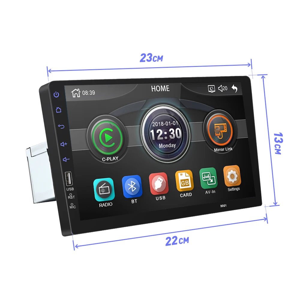 9" Touch Mirrorlink iphone Auto audio Player Bluetooth USB Rear View Camera car radio MP5 One 2 din Autoradio No Android | Автомобили