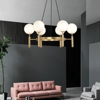 artfan ceiling lamp light simple luxury designer morden city vibe all copper glass crystal dining room living room