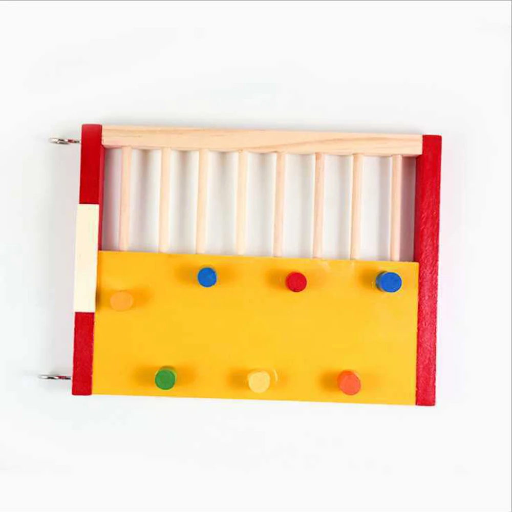 Natural Wooden Hamster Climbing Ladder Colorful Rat Climbling Toy Guinea Pig Squirrel Jumping Small Pet Accessories | Дом и сад