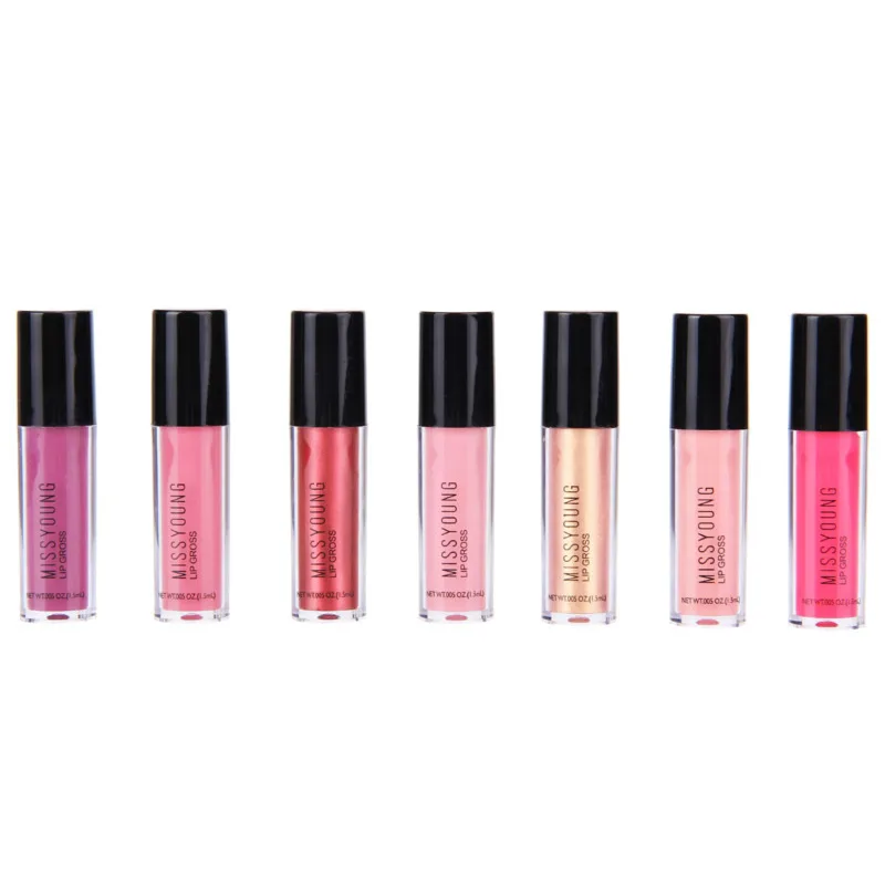 Новый 7 шт./компл. в бежевом и красном цветах бархатный матовый блеск для губ