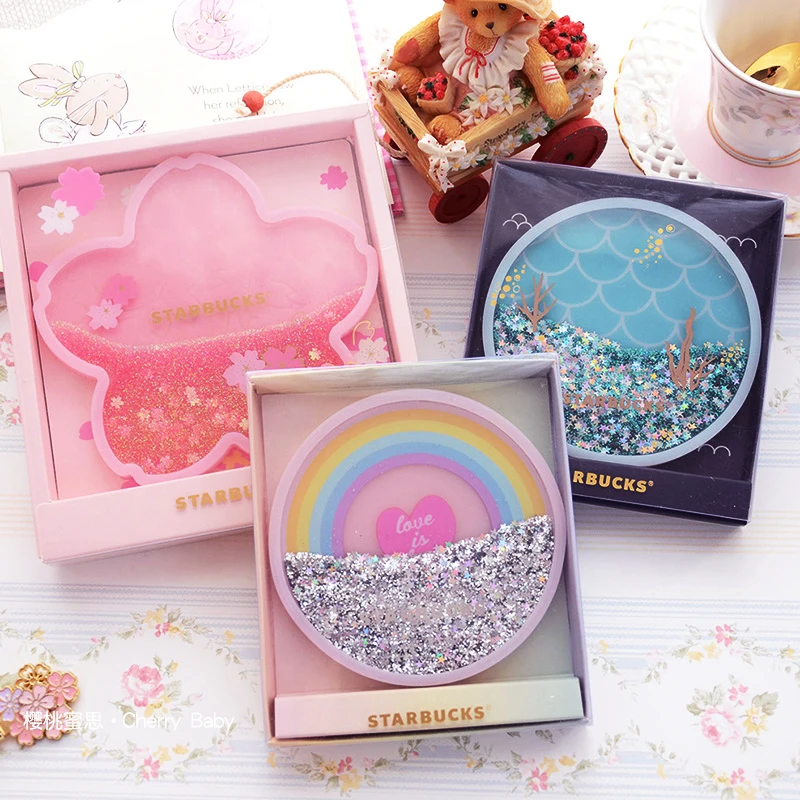 Силиконовые подставки с зыбучим песком Романтический Кролик вишневый цвет сезон