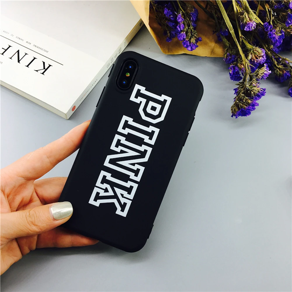 Брендовые новые розовые мягкие чехлы Lucky 7 для iPhone 11 11Pro 11ProMax X Xs XR XsMax 8Plus 8 7Plus 6 6s Plus