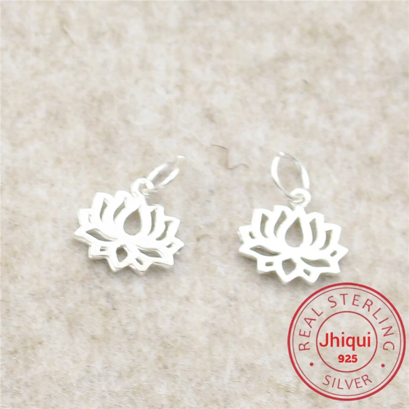 Аксессуары из настоящего серебра 925 пробы подвески в виде цветов лотоса подвеска